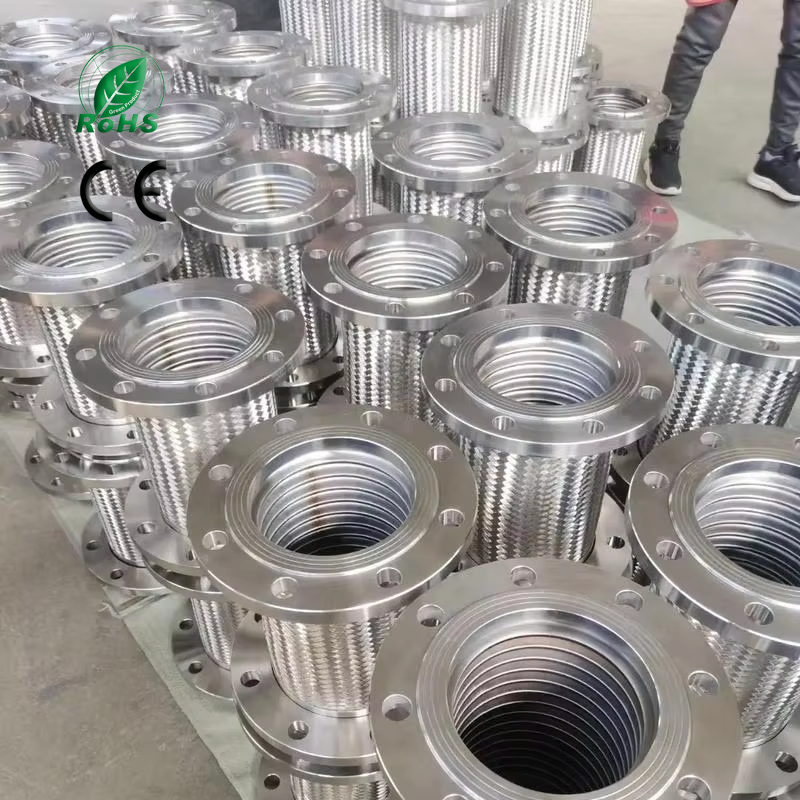 Flange Connected Metal Compensator With Inner PTFE Lining Anti Acid Alkali Corrosion Industrial Pipe Joint